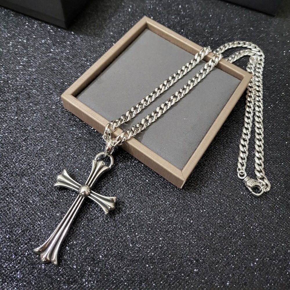 Chrome Hearts Cross Silver Necklace